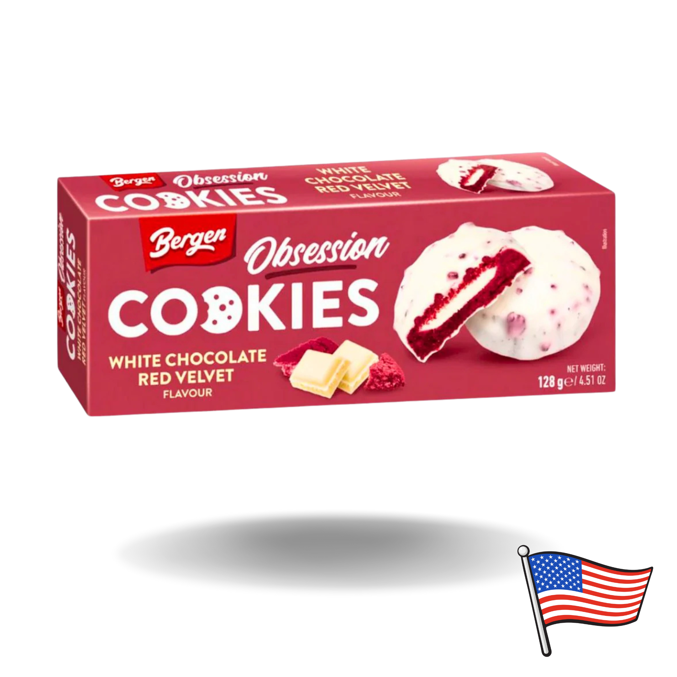 Bergen Obsession Cookies White Choco Red Velvet 128g