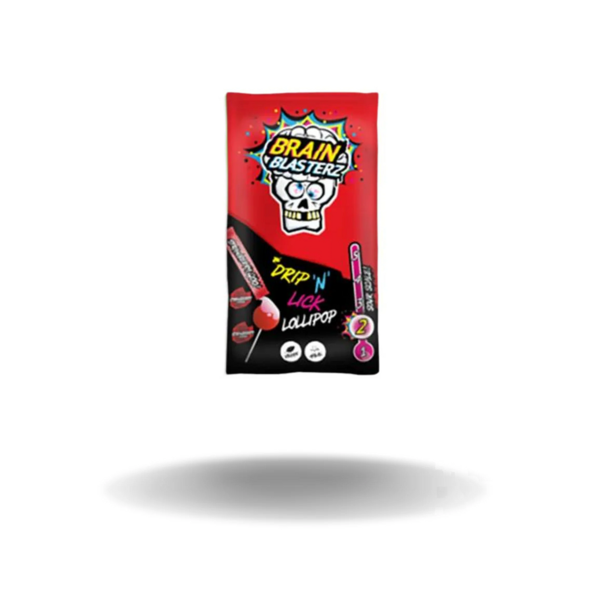 Brain Blasterz Drip´n´Lick Lollipop Erdbeer 18g