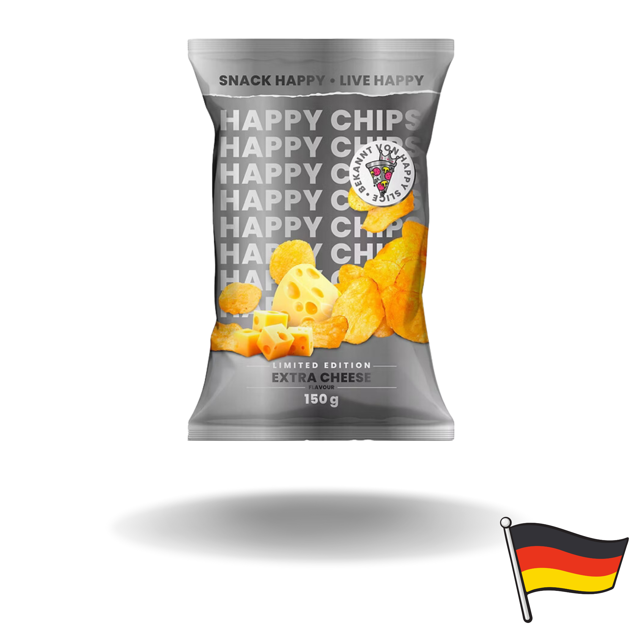 Happy Chips Extra Cheese Limited Edition Trymacs & Knossi 150g