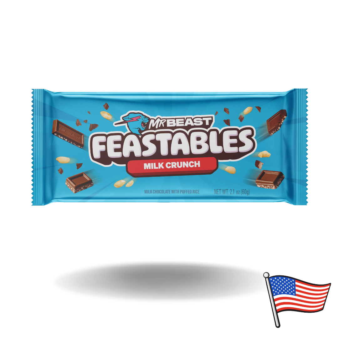 NEW Feastables MrBeast Milk Crunch Bar 60g