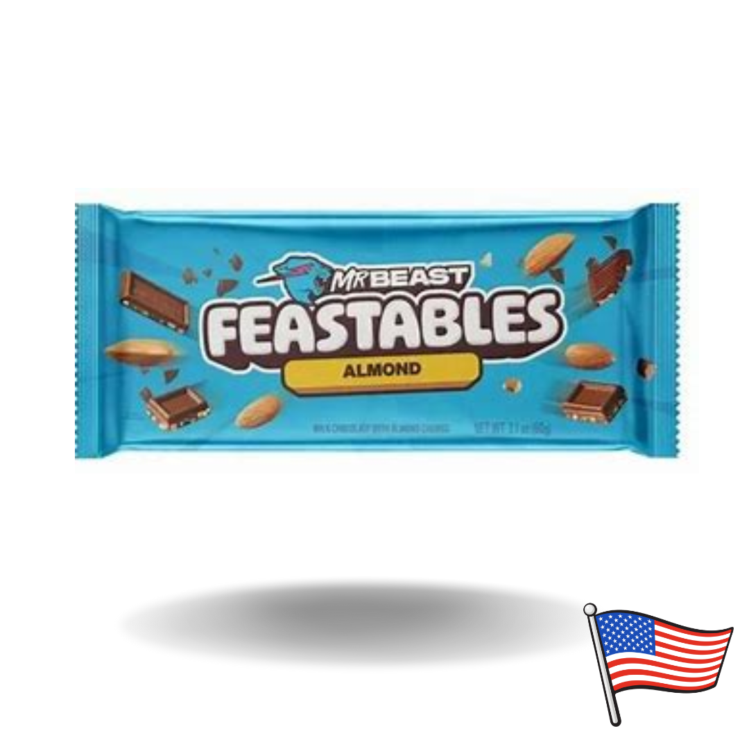 NEW Feastables MrBeast Almond Bar 60g