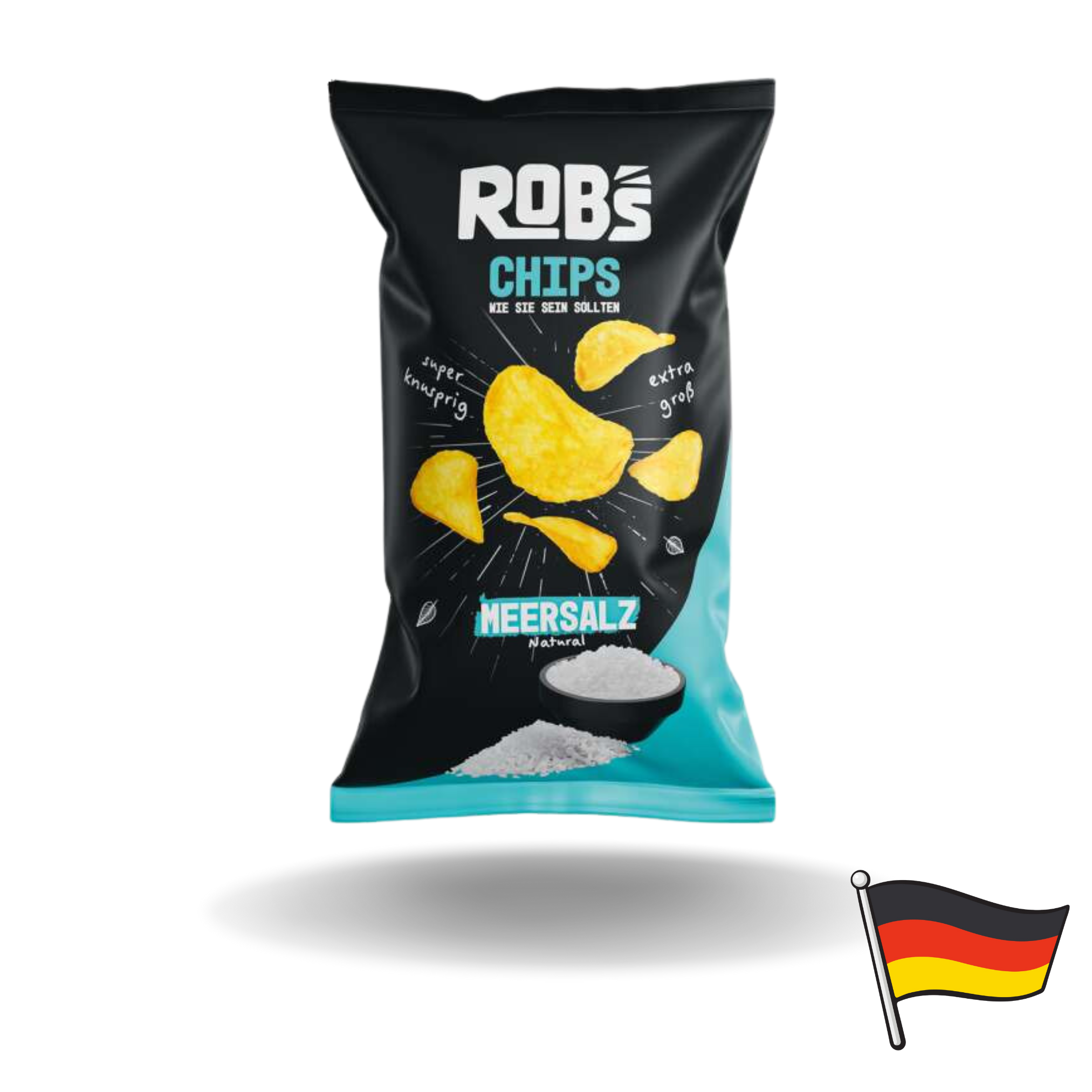Robs Chips Meersalz 120g MHD: 19.04.25