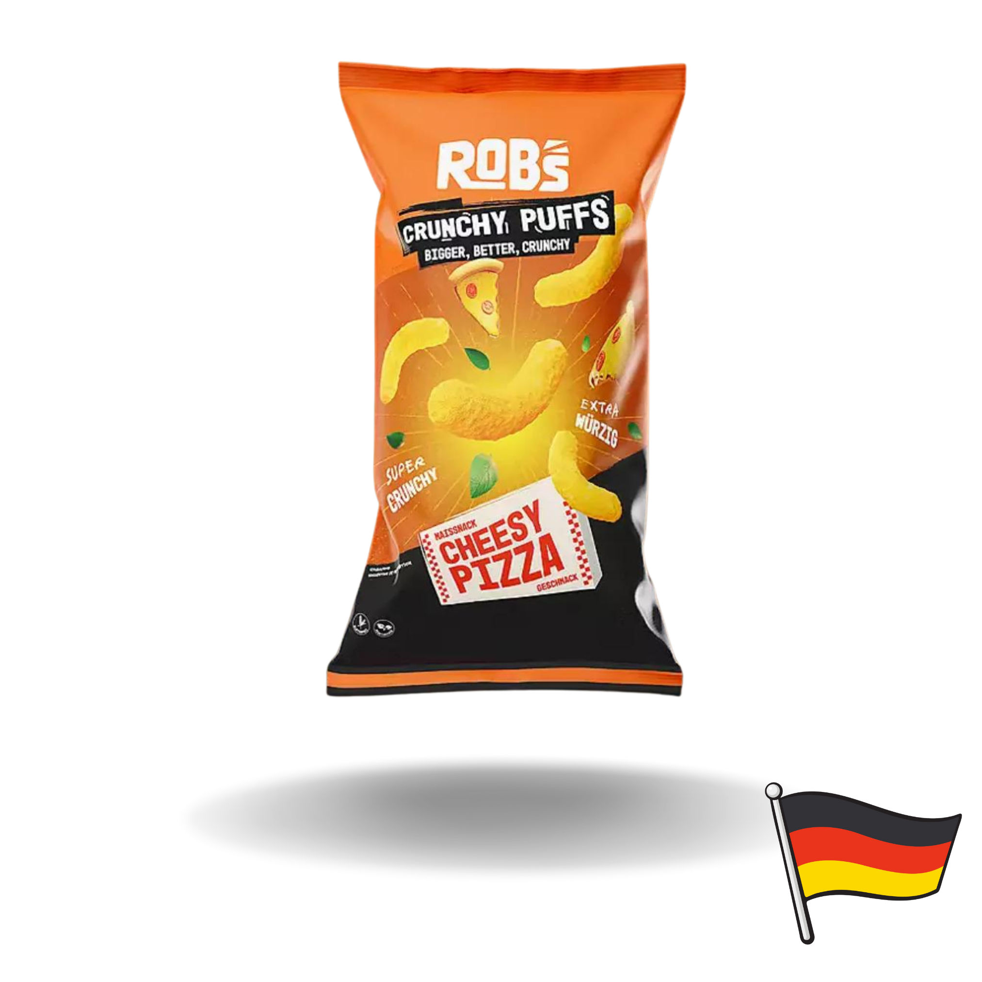 Robs Crunchy Puffs Cheesy Pizza 130g