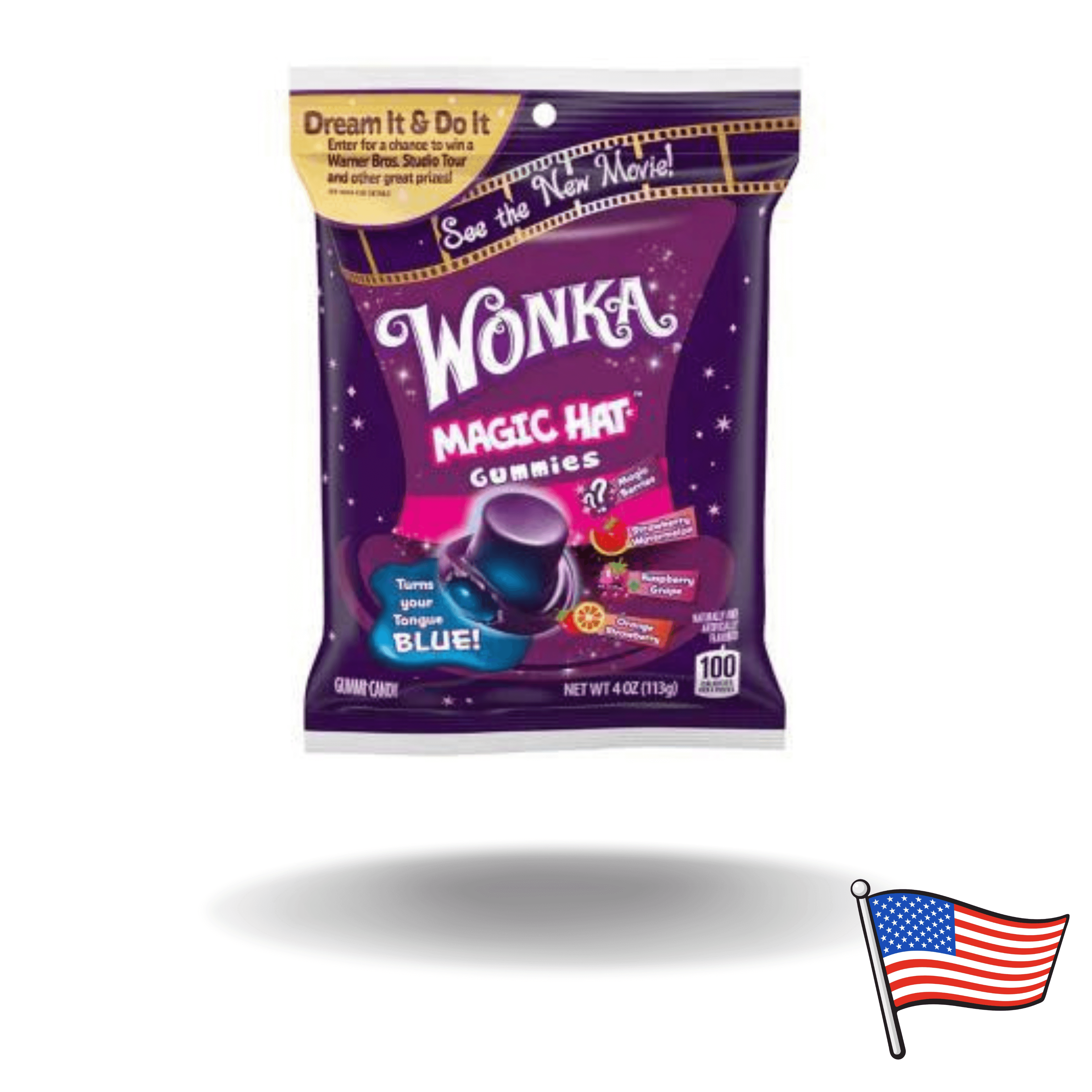 Die lustigen Fruchtgummi-Hüte verführen mit Geschmacksrichtungen wie Erdbeere-Wassermelone, Himbeere-Traube, Orange-Erdbeere und "Magische Beere", und sorgen für ein magisches Nascherlebnis.