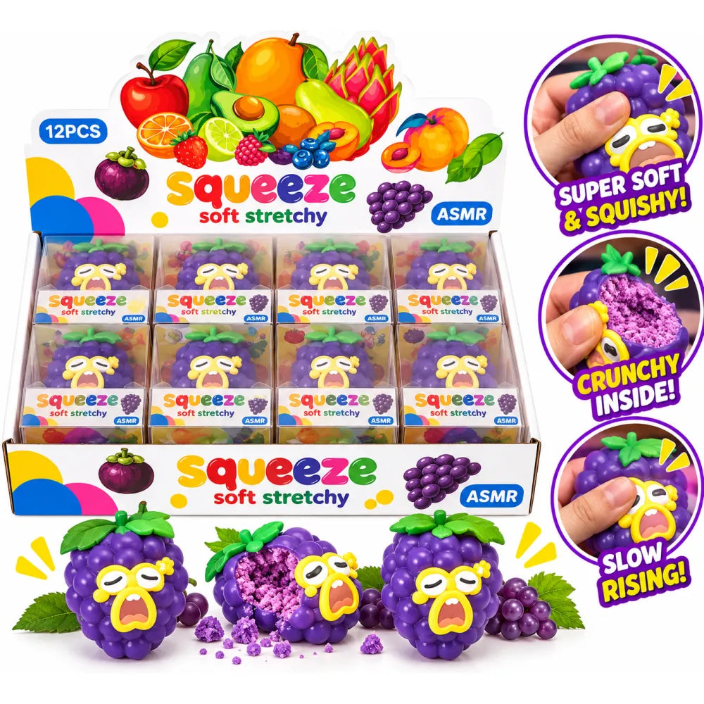 Crunchy Squishy Traube mit Gesicht