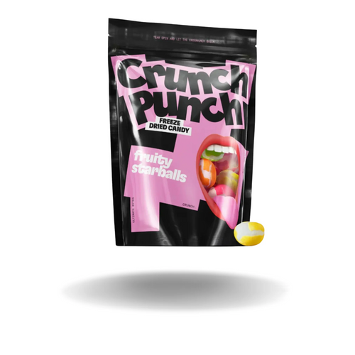 Crunch Punch Freeze-Dried Fruity Starballs 100g – gefriergetrocknete Süßigkeiten aus den USA