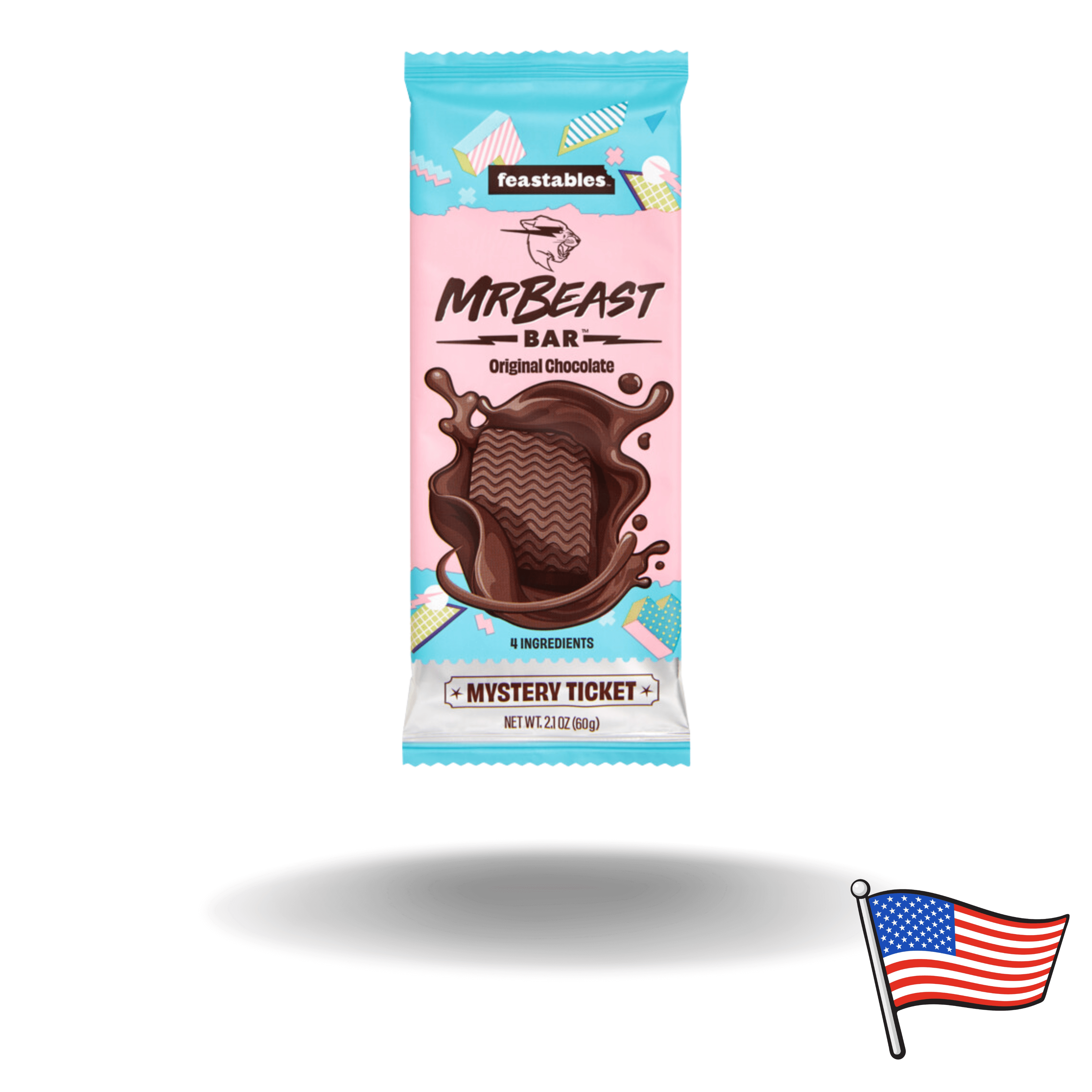 Amerikanische Süßigkeit. Die MrBeast Original Schokolade des bekannten Youtubers gibt es normal nur in Amerika. Wir haben sie für euch in allen Sorten auch in Österreich