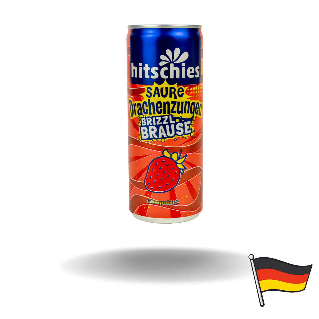 Hitschies Saure Drachenzungen brizzl Brause Erdbeer 250ml