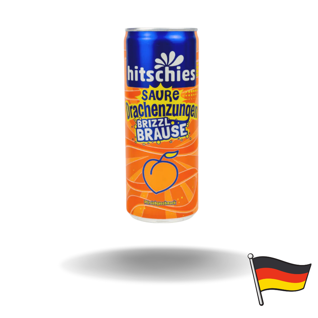 Hitschies Saure Drachenzungen brizzl Brause Pfirsich 250ml