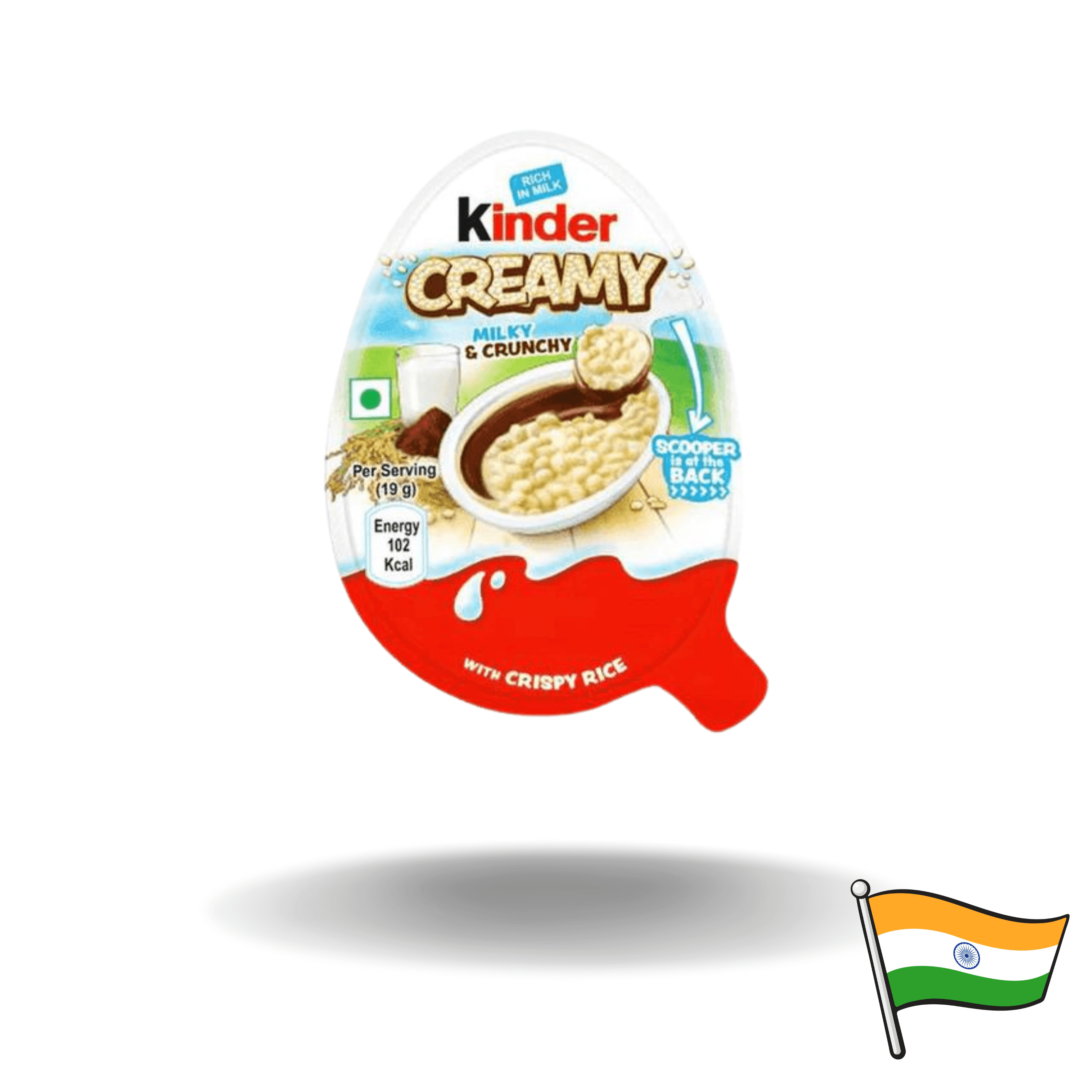 Kinder Creamy Milky & Crunchy ist ein köstlicher Snack, der eine cremige Mischung aus Milch- und Kakaocreme mit knusprigem Reis kombiniert