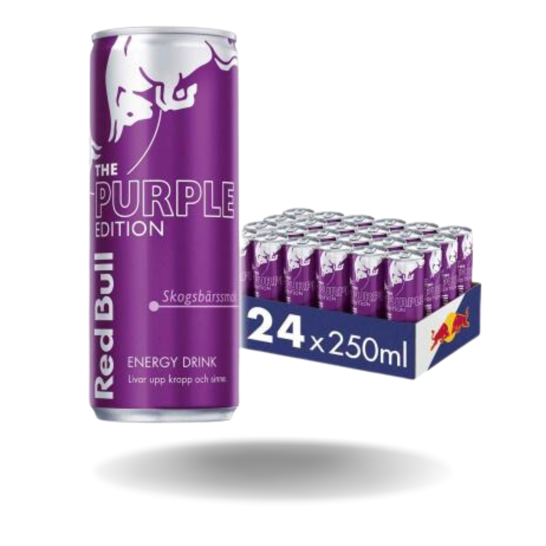 24x Red Bull Purple Edition Skogsbärssmak 250ml MHD: 18.02.25