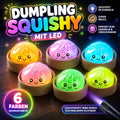 Dumpling Squishy mit LED – Leuchtet im Dunkeln