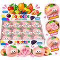 Crunchy Squishy Pfirsich mit Gesicht